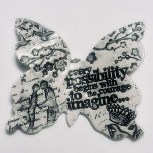 ♥️ New Black White Handmade Butterfly Wall Hanging Decor Wedding Valentine’s Day